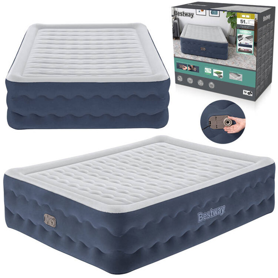 Bestway Samopompujący materac kempingowy 2-os. 300kg QUEEN 203x152cm 6716P