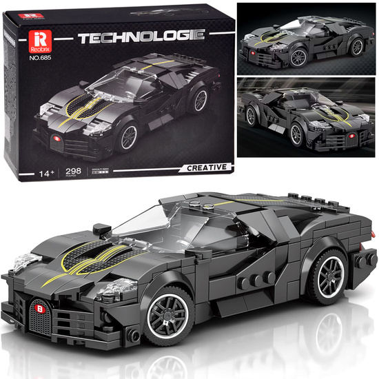 Technical blocks Sports car BLACK LUXURY hypercar 298-pcs ZA5785
