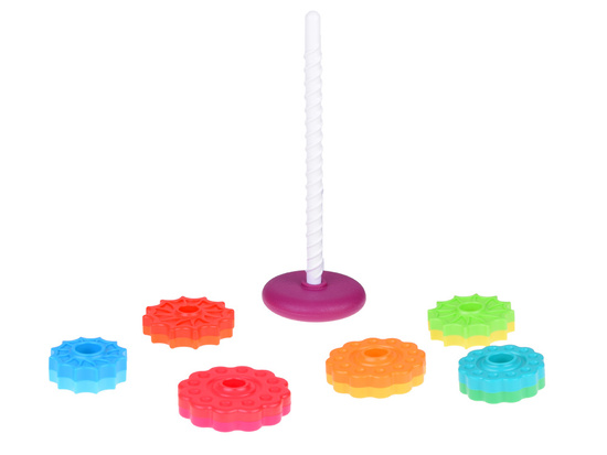 Rainbow spiral tower for stacking sensory toy for children ZA5286