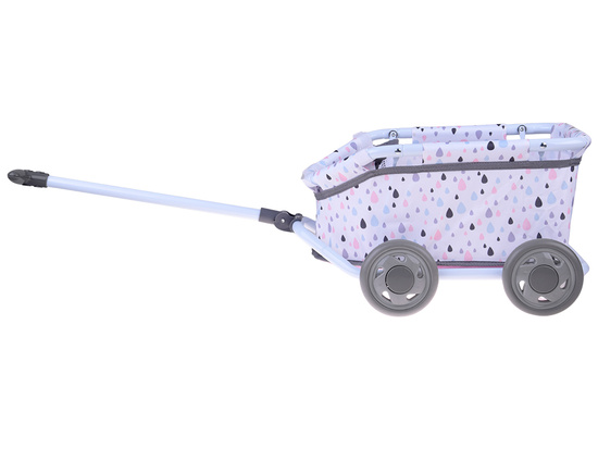 Doll and Teddy Stroller with Handle – Adorable Pull-Along Wagon ZA5919