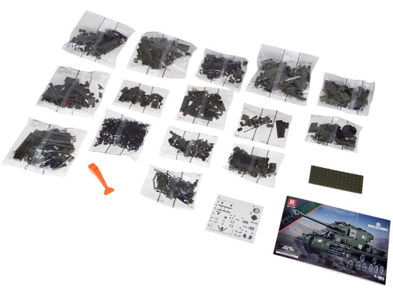 Reobrix Licensed Building Blocks Sherman M4A3E8 Tank 836 pcs ZA5806