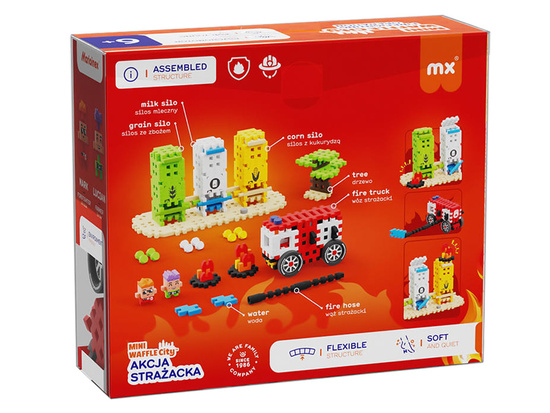 Marioinex Klocki mini wafle Akcja strażacka 148ele 2 figurki ZA5489