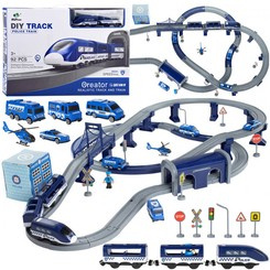 Large electric train track POLICE 92 pieces ZA4436