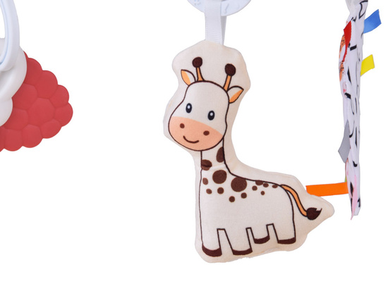 Mata Edukacyjna z Pałąkiem + Zabawki Gryzak Książeczka Kontrastowa ZA5827