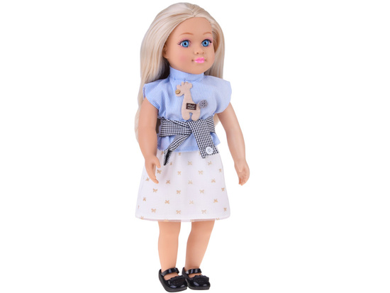 Large, charming 48cm doll in a dress + built-in melody and soft body ZA5843