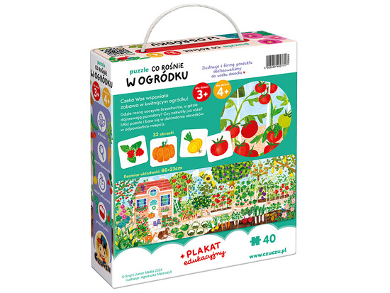 CzuCzu Puzzle edukacyjne Co rośnie w ogródku 40ele + plakat ZA5144