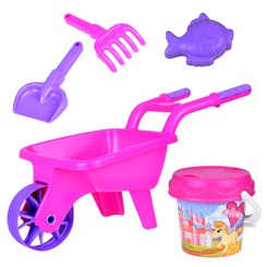Children's wheelbarrows, sandbox accessories, bucket, shovel, rake ZA5469