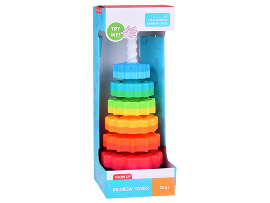 Rainbow spiral tower for stacking sensory toy for children ZA5286