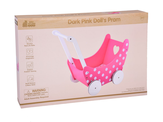 Wooden TROLLEY for dolls retro pusher ZA2250