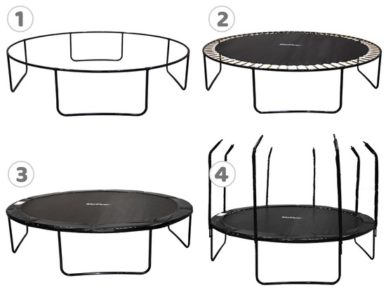 Trampolina ogrodowa SkyFlyer + drabinka 14FT 426cm