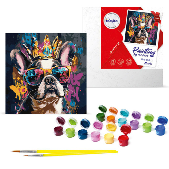 Painting by numbers 40 x 40 cm KHO6706 Light bulldog AP0097