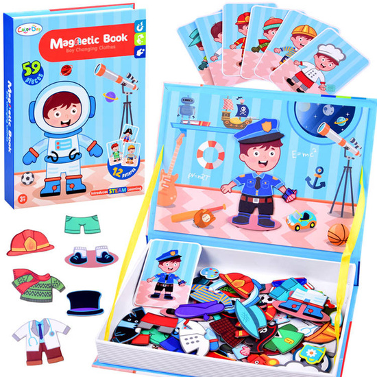 Magnetic puzzle book boys 59 pieces ZA3765