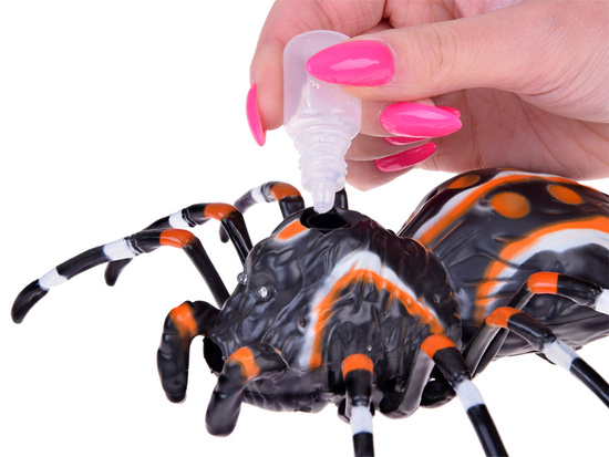 Realistic spider toy with remote control, lights up, walks in pairs RC0636