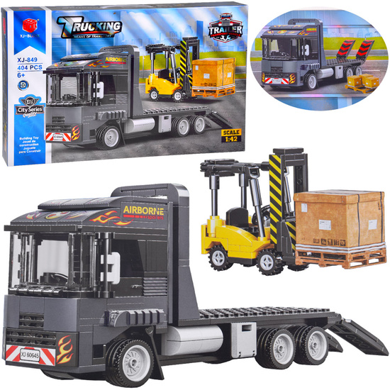 Klocki techniczne POJAZDY 1:42 - Tir z lawetą i wózek widłowy 404ele ZA5722