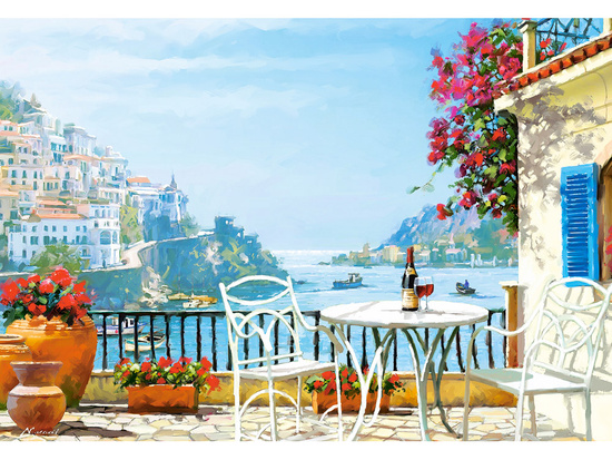 Puzzle 1000-elementów  Mediterranean Wine for Two C-105007-2