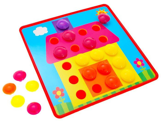 Creative Montessori mosaic button puzzle - pin pictures ZA1706