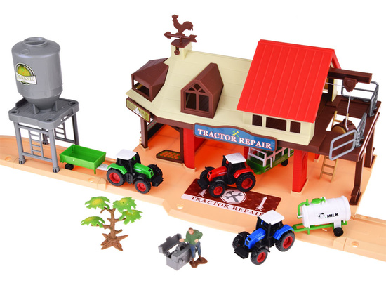 FARM ANIMALS SERIES Large farm + tractor and animals 125pcs ZA4823