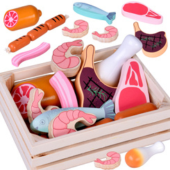 Wooden COLD CUTS BOX - a set of toy meats for children ZA5942