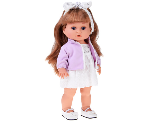 Adorable Doll Jaśminka with Long Hair 38cm in an Elegant Outfit ZA5876