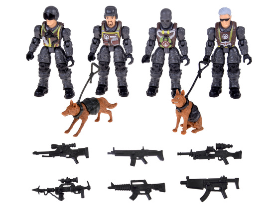 Large set of figures, soldiers, rifles, 12 pieces, soldiers ZA5887
