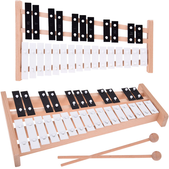 Wooden cymbals chromatic bells 27 tones + sticks IN0179