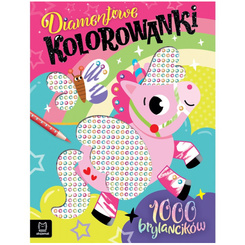 Aksjomat Diamentowe kolorowanki z jednorożcem. 1000 brylancików KS1050 