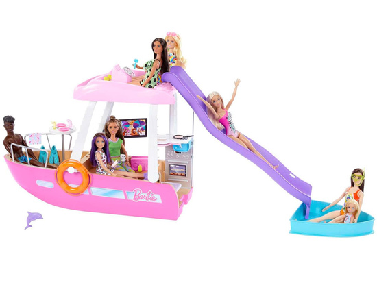 Mattel Barbie Motorboat for dolls with INTERIOR TRANSFORMATION + accessories ZA6042