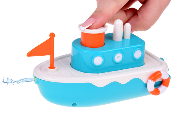 Floating wind-up bath ship. Splashes water ZA5603