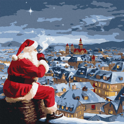 Painting by numbers 40 x 40 cm KHO8352 Christmas Night AP0099