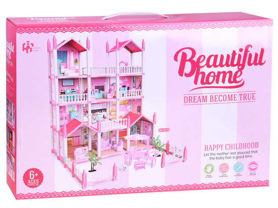 Doll house + furniture 222 pcs. ZA4456