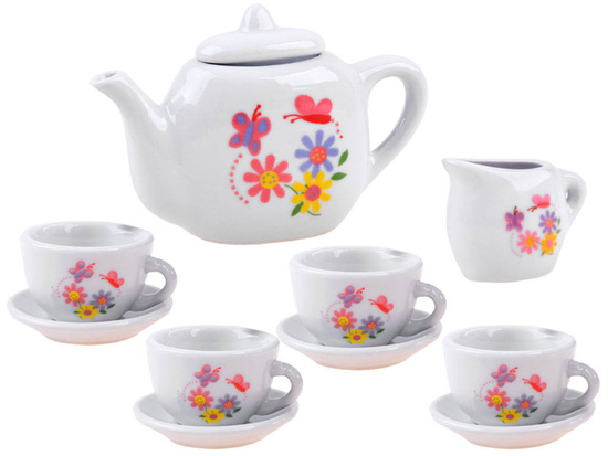 Coffee cups saucers. Set of playing utensils ZA2402