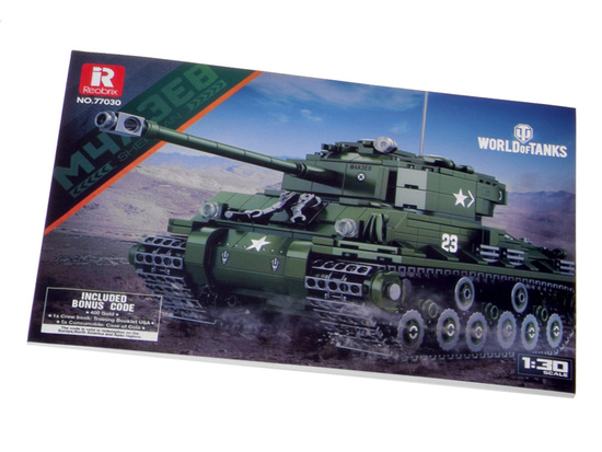 Reobrix Licensed Building Blocks Sherman M4A3E8 Tank 836 pcs ZA5806
