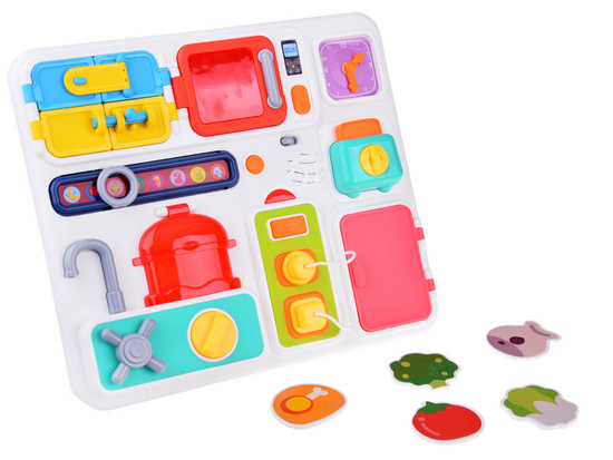 Manipulative board kitchen with sound effects and lights Montessori ZA4658