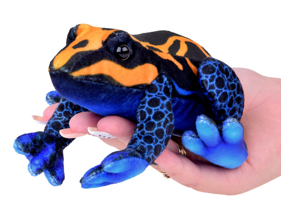 Plush toy Frog orange and black 13cm colorful frog 14120