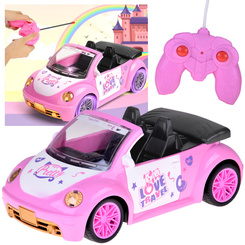 Doll Car – Pink Convertible RC Car with Remote for Girls ZA5908