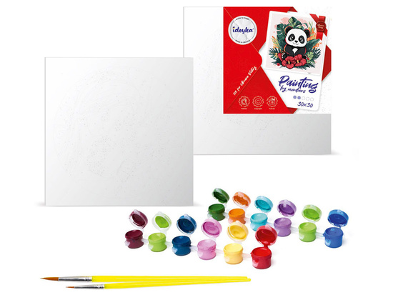 Painting by numbers 30x30cm for kids KHO1261 Panda in the tropics AP0085