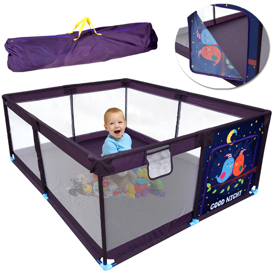 Large baby playpen, dry pool, 160x200 cm, + bag, cover, ZA5712