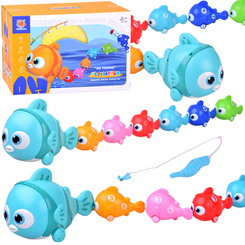 Interactive FISH FAMILY Set + fishing rod and magnet fishing ZA6016