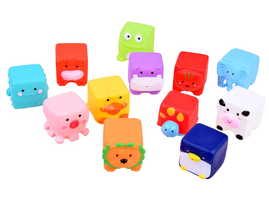 Rubber ANIMALS bath toys 12 pcs ZA2813