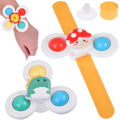 Spinner 2in1 toy with suction cup on the handle 3 pcs sensory ZA5576