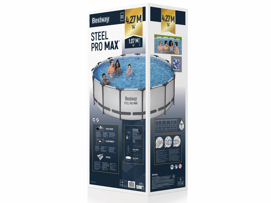 Bestway Basen STELAŻOWY 427x107cm 10w1 pompa drabinka pokrywa 56950