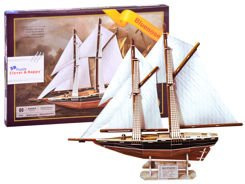 3D Puzzle ship sailing ship BLUENOSE 80 ele ZA2906