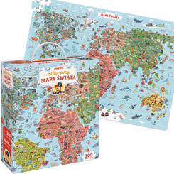 CzuCzu Explorers Puzzle World Map 300 pieces + educational poster ZA5627