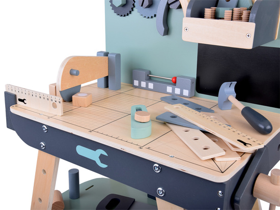Wooden workshop for a little handyman tools for children ZA5616