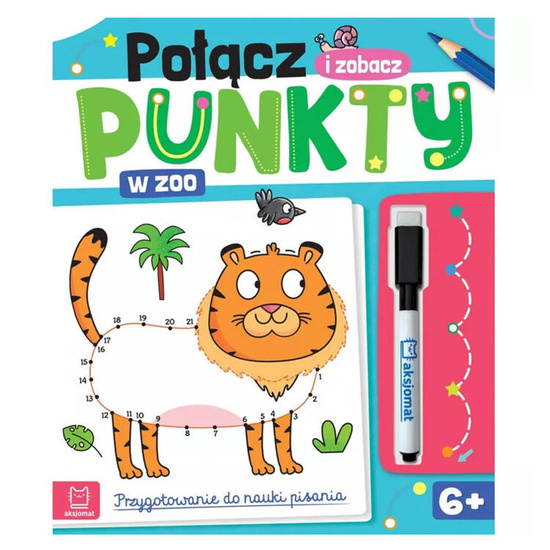 Aksjomat Połącz punkty i zobacz! W zoo. Ścieralny pisak KS0967