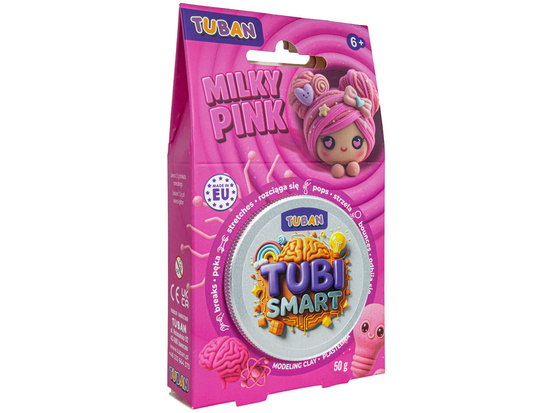 Tubi Smart plastelina sensoryczna Milky Pink rozciąga się strzela odbija się ZA6129