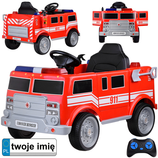 Fire brigade car Battery operated fire truck Roosters Signal Radio PA0313