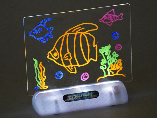 3D Drawing Board with LED Lighting + Markers and Glasses TA0115