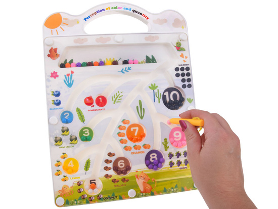 Magnetic puzzle board maze learning colors counting ZA5741