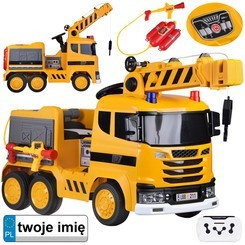 Battery-operated car Large CRANE, movable hook, light, sound, rocking PA0317